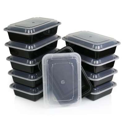 Stackable Plastic Microwavable Dishwasher Safe Reusable Meal custom plastic Containers