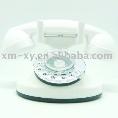 white vintage telephone